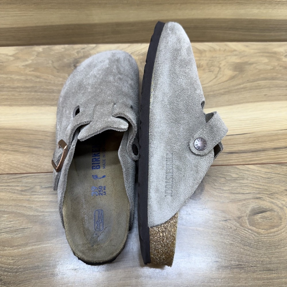 Birkenstock Boston Clogs Taupe 8 N EU 39 Soft Footbed Suede Minimalist Old Money - Picture 8 of 10